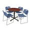 Kobe Kobe Round Table & Chair Set, Wood, Metal, Polypropylene Top TKB36RNDCH44BE - alternate 1